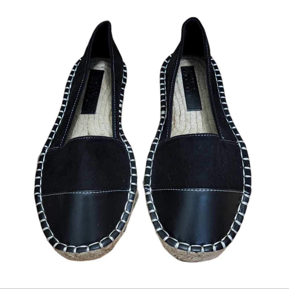 ASOS Design Wide Fit Joy Toe-Cap Espadrilles in Black faux suede
